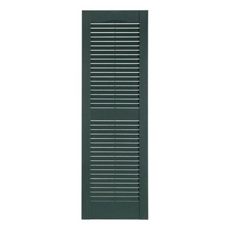 MR MXYZPTLK Perfect Shutters IL501543331 Premier Louver Exterior Decorative Shutter; Heritage Green - 15 x 43 in. IL501543331